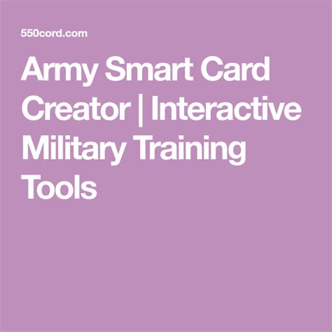 smart card creation|Army Smart Card Creator .